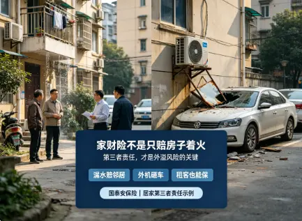 租客忘关水龙头泡了楼下,家财险里“第三者责任”才是隐形主角(图1) 租客忘关水龙头泡了楼下,家财险里“第三者责任”才是隐形主角(图1)